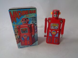 Masudaya / Rocket USA Machine Man Robot with Box (wind-up)