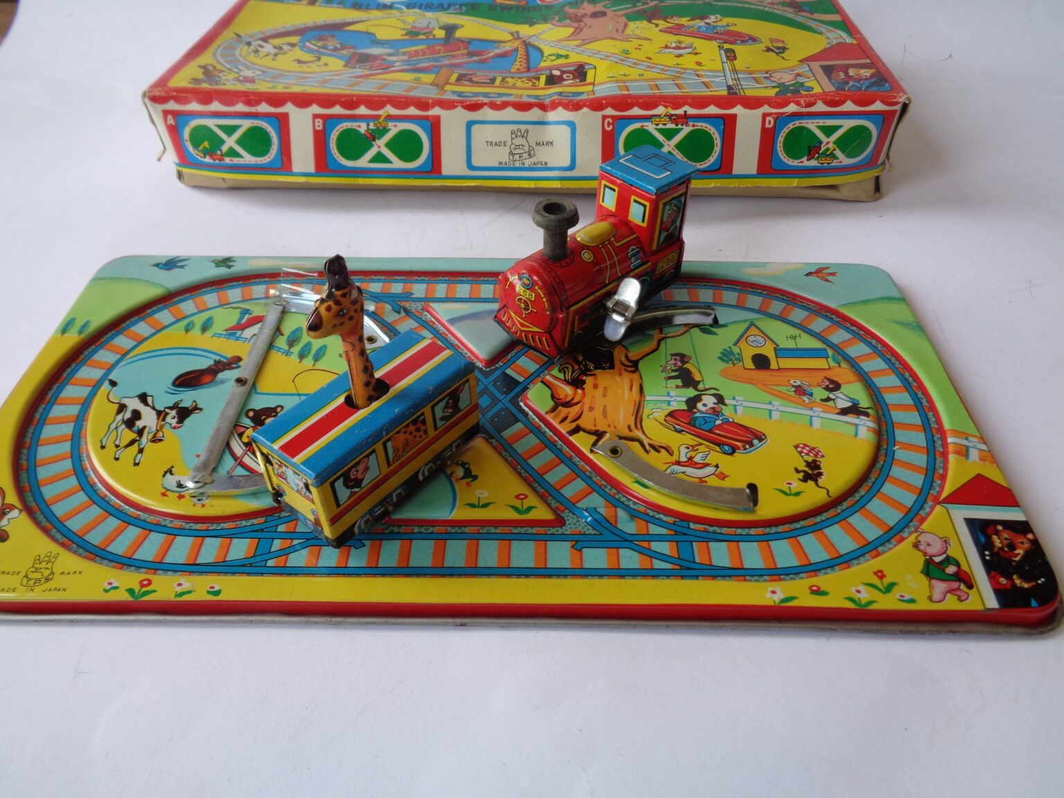 T.P.S. Shuttle Zoo Train with Box (windup) Toy Paradise