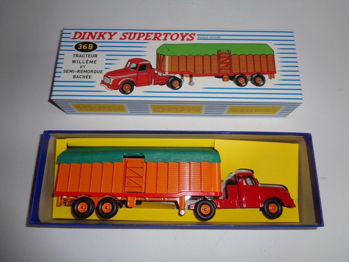 Dinky Super Toys Atlas 36B Willeme Tractor with Covered Semi