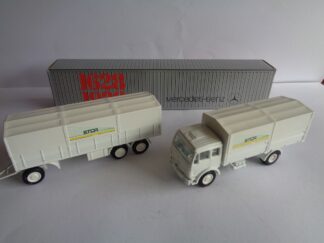 NZG Mercedes Benz ”ETCR” Truck + Trailer with Box