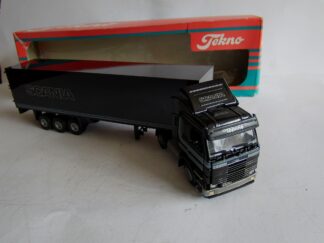 Tekno Scania 143 M Topline Truck with ''Scania" Eurotrailer with Box